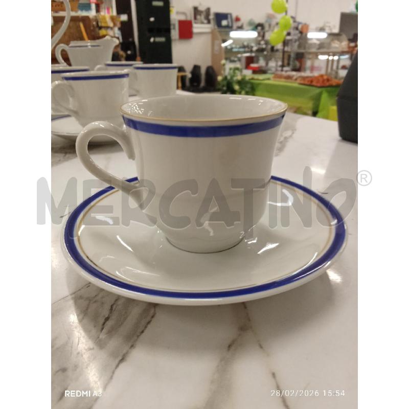 SERVIZIO TAZZINE RIGO DORATO BLU BAVARIA  | Mercatino dell'Usato San giorgio del sannio 4