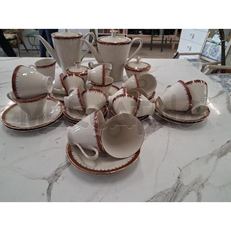 SERVIZIO THE CAFFÈ BAVARIA BORDO MAGENTA DORATO  | Mercatino dell'Usato San giorgio del sannio 1
