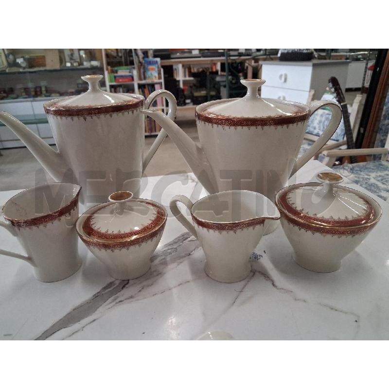SERVIZIO THE CAFFÈ BAVARIA BORDO MAGENTA DORATO  | Mercatino dell'Usato San giorgio del sannio 3