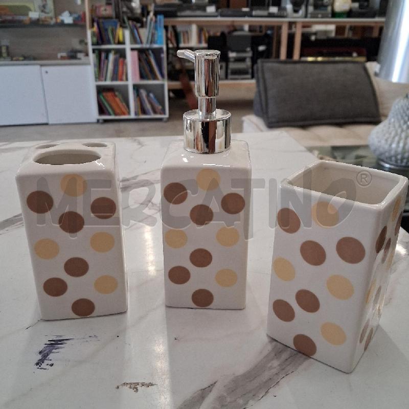 SET BAGNO CERAMICA NAJOLEARI BASE LEGNO  | Mercatino dell'Usato San giorgio del sannio 2