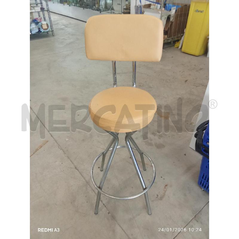 SGABELLO CROMO SEDUTA PELLE  | Mercatino dell'Usato San giorgio del sannio 1
