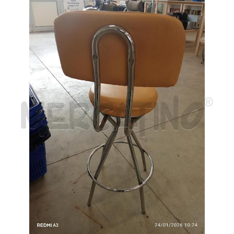 SGABELLO CROMO SEDUTA PELLE  | Mercatino dell'Usato San giorgio del sannio 2