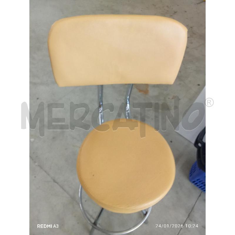 SGABELLO CROMO SEDUTA PELLE  | Mercatino dell'Usato San giorgio del sannio 3