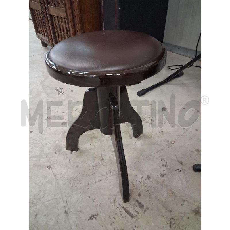 SGABELLO PIANOFORTE GIREVOLE LEGNO  | Mercatino dell'Usato San giorgio del sannio 1