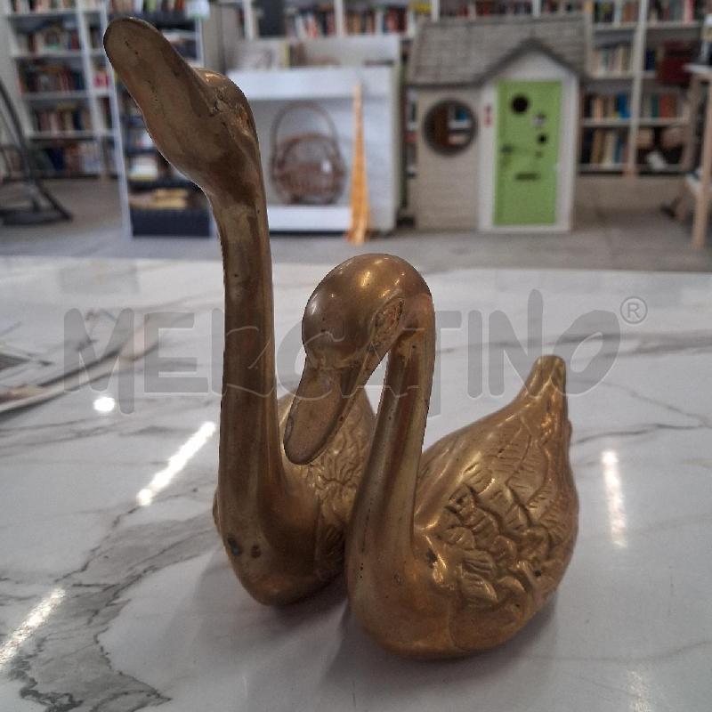 SOPRAMMOBILE CIGNI COPPIA OTTONE  | Mercatino dell'Usato San giorgio del sannio 1