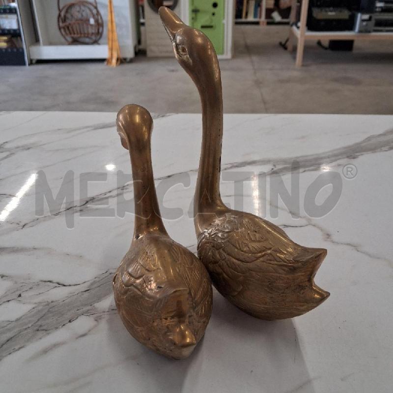 SOPRAMMOBILE CIGNI COPPIA OTTONE  | Mercatino dell'Usato San giorgio del sannio 2