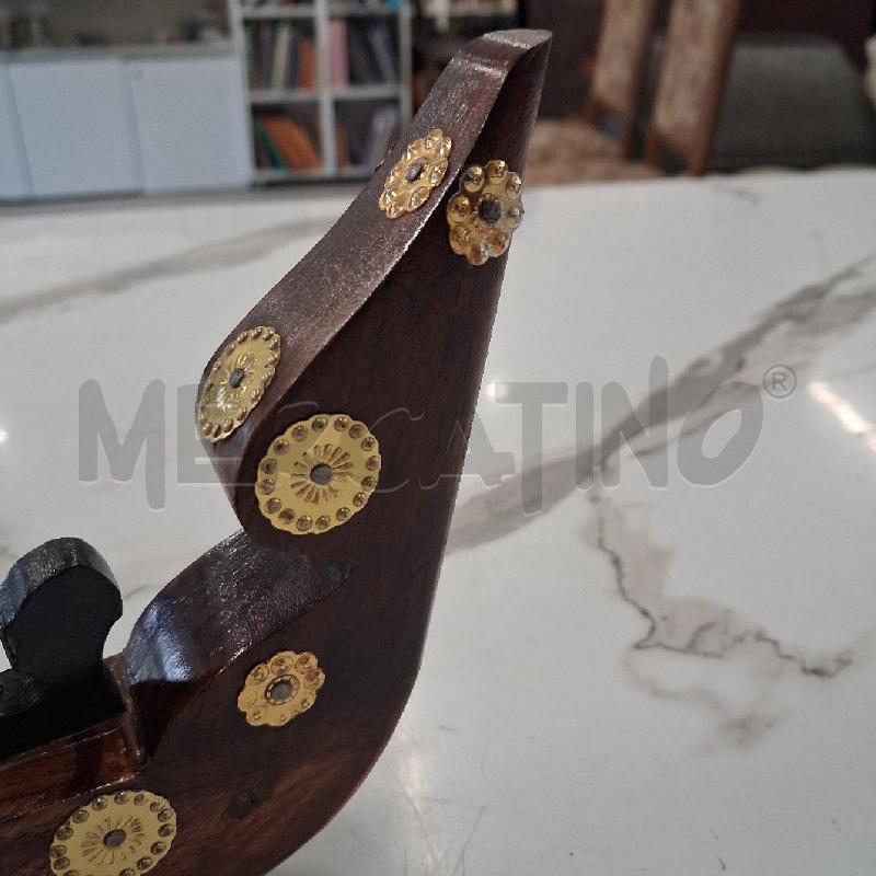 SOPRAMMOBILE GONDOLA LEGNO APPLIC DORATE  | Mercatino dell'Usato San giorgio del sannio 3