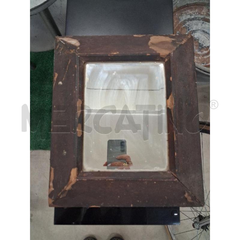 SPECCHIO C LEGNO MOLATO AL MERCURIO  | Mercatino dell'Usato San giorgio del sannio 1