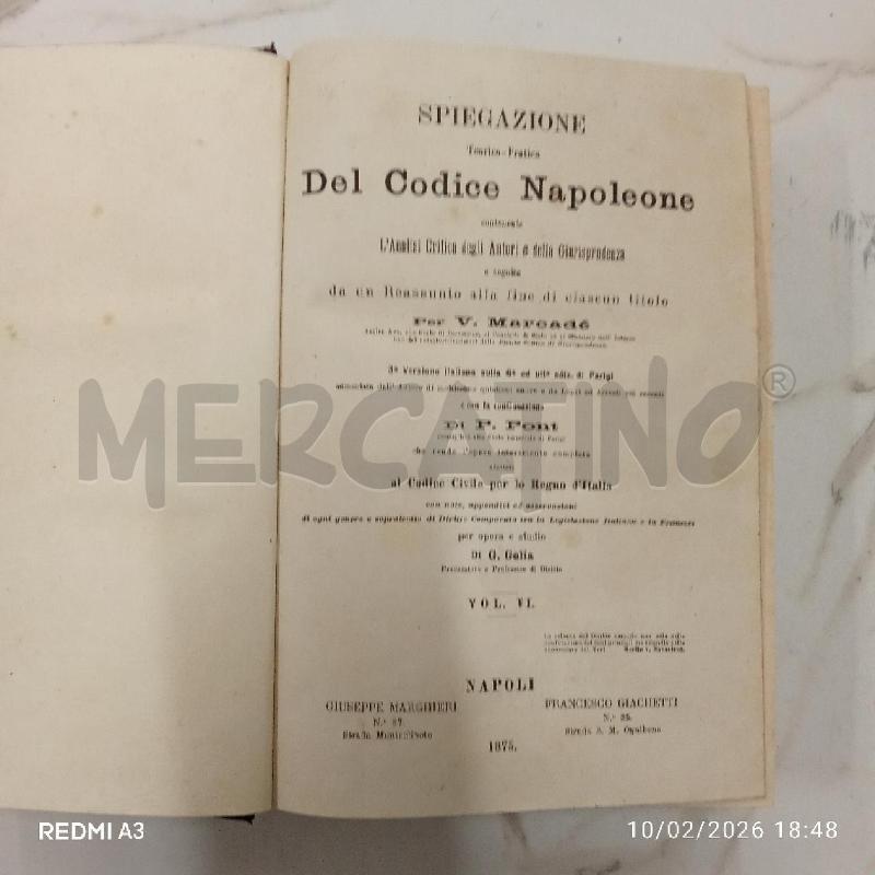 SPIEGAZIONE TEORICO PRATICA DEL CODICE DI NAPOLEONE  | Mercatino dell'Usato San giorgio del sannio 3