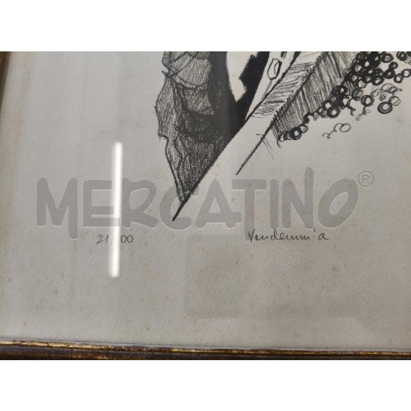 STAMPA LITOGRAFICA 21/100 VENDEMMIA MARIO PAVESE  | Mercatino dell'Usato San giorgio del sannio 4