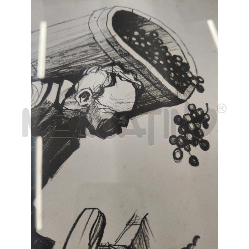 STAMPA LITOGRAFICA 21/100 VENDEMMIA MARIO PAVESE  | Mercatino dell'Usato San giorgio del sannio 5