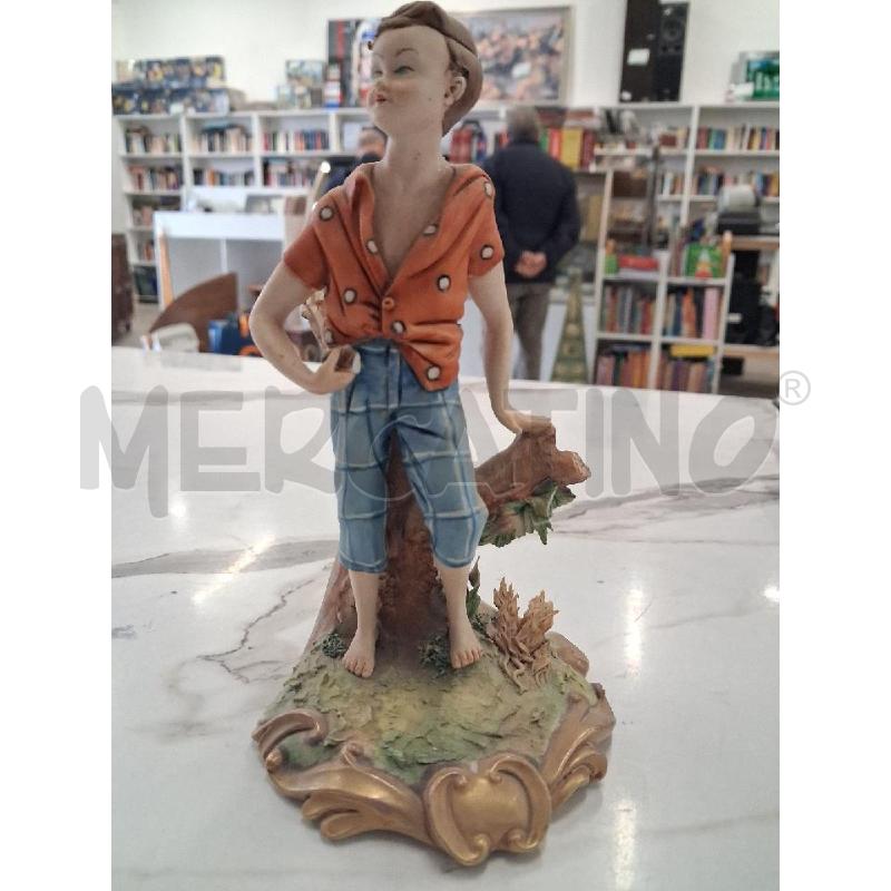 STATUETTA CAPODIMONTE RAGAZZO TRONCO  | Mercatino dell'Usato San giorgio del sannio 1