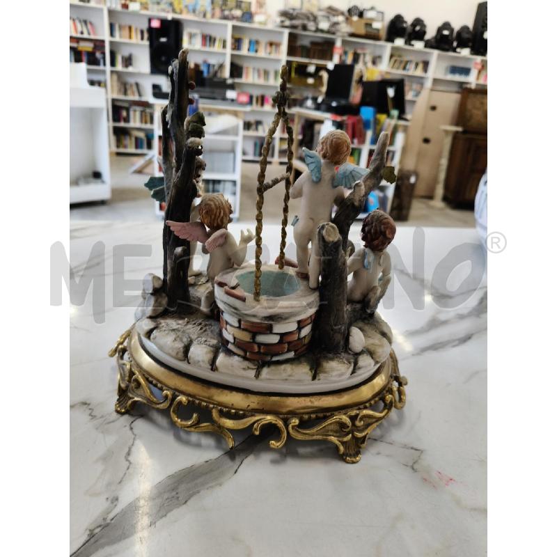 STATUINA CERAMICA PUTTINI BASE METALLO DIFETTI  | Mercatino dell'Usato San giorgio del sannio 3
