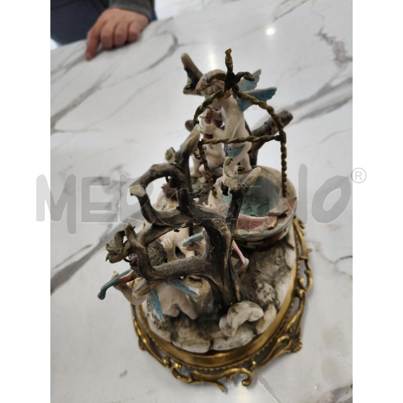 STATUINA CERAMICA PUTTINI BASE METALLO DIFETTI  | Mercatino dell'Usato San giorgio del sannio 5