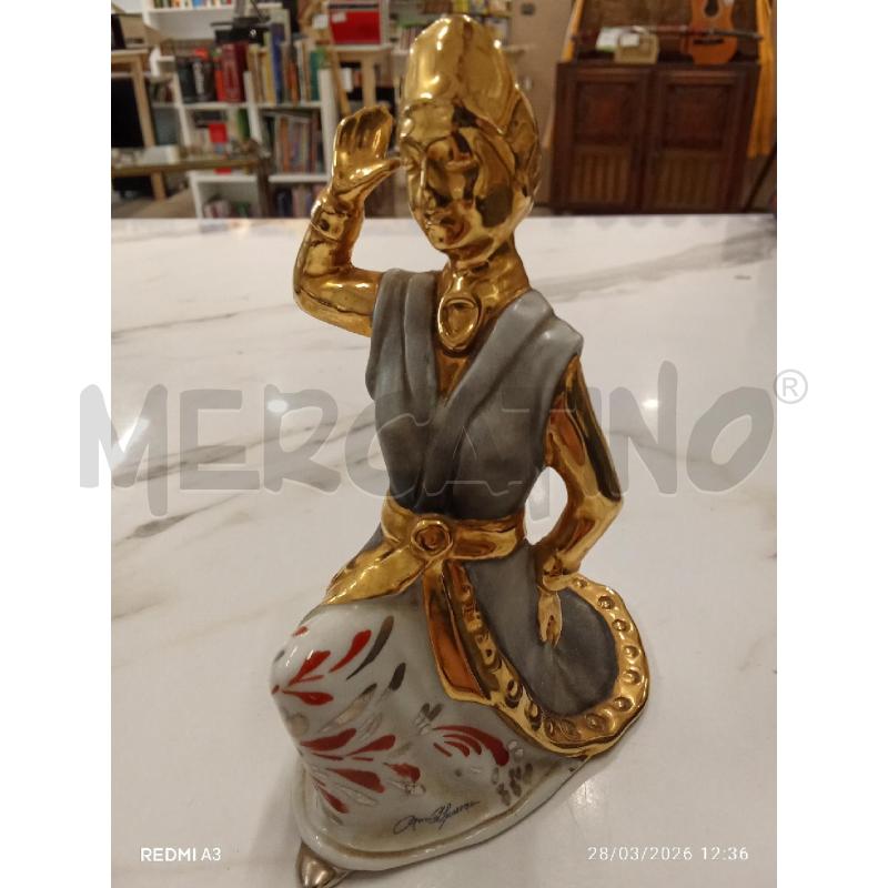 STATUINA PORCELLANA DORATA  | Mercatino dell'Usato San giorgio del sannio 1