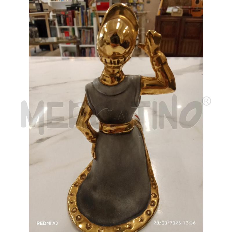 STATUINA PORCELLANA DORATA  | Mercatino dell'Usato San giorgio del sannio 2