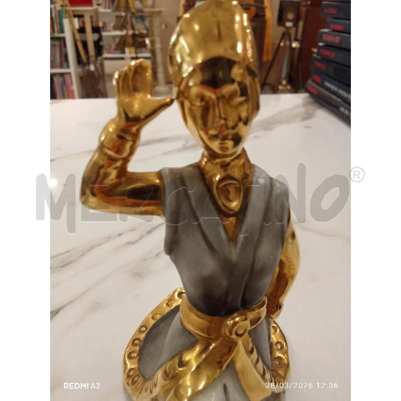 STATUINA PORCELLANA DORATA  | Mercatino dell'Usato San giorgio del sannio 3
