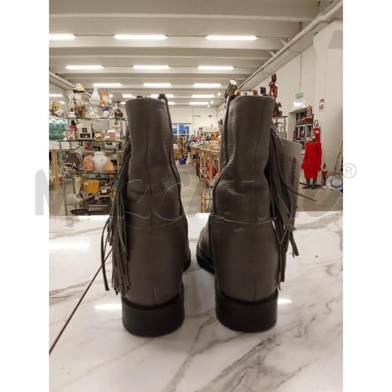 STIVALETTI DONNA  MARELLA FRANGE GRIGIO PELLE | Mercatino dell'Usato San giorgio del sannio 3