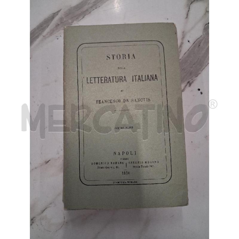 STORIA DELLA LETTERATURA ITALIANA VOL 1  | Mercatino dell'Usato San giorgio del sannio 1