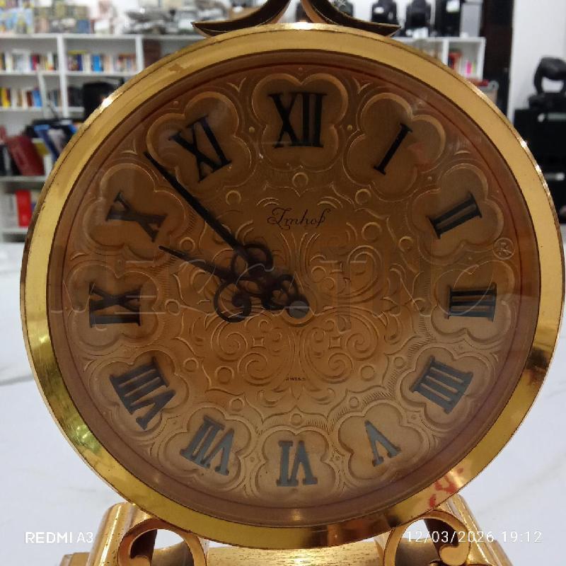 SVEGLIA DA APPOGGIO IMHOF DORATO SWISS MADE  | Mercatino dell'Usato San giorgio del sannio 3