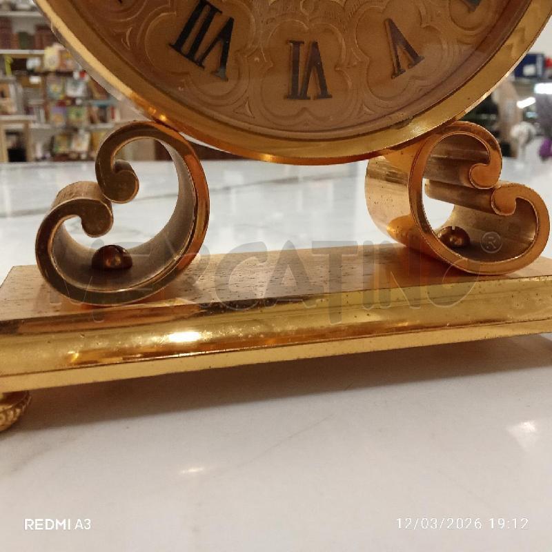 SVEGLIA DA APPOGGIO IMHOF DORATO SWISS MADE  | Mercatino dell'Usato San giorgio del sannio 4
