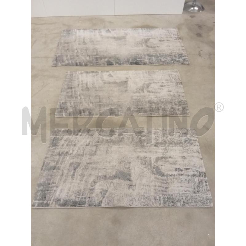 TAPPETI TRIS SCENDILETTO GRIGI MODERNI LINEA ORO  | Mercatino dell'Usato San giorgio del sannio 1