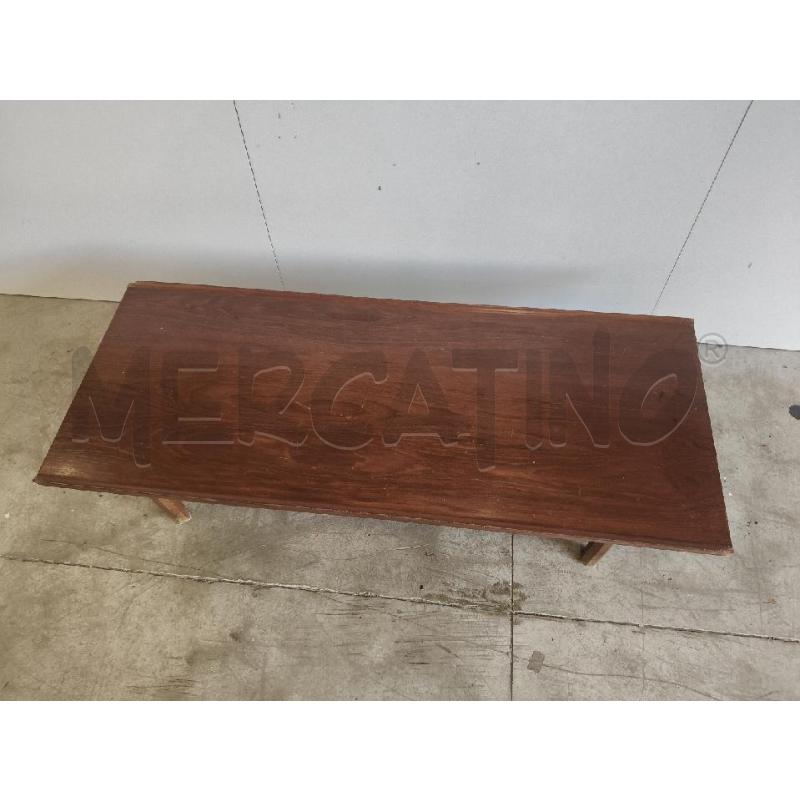 TAVOLINO BASSO ANNI 60 MOGANO  | Mercatino dell'Usato San giorgio del sannio 2