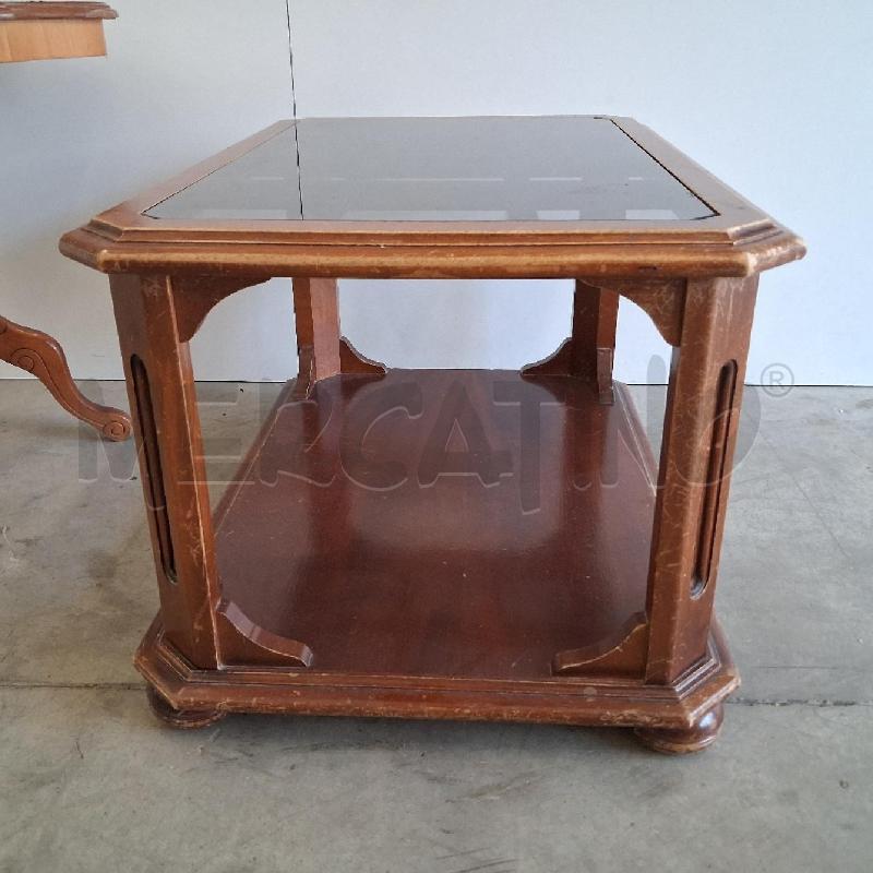 TAVOLINO LEGNO BASSO CON VETRO  | Mercatino dell'Usato San giorgio del sannio 5