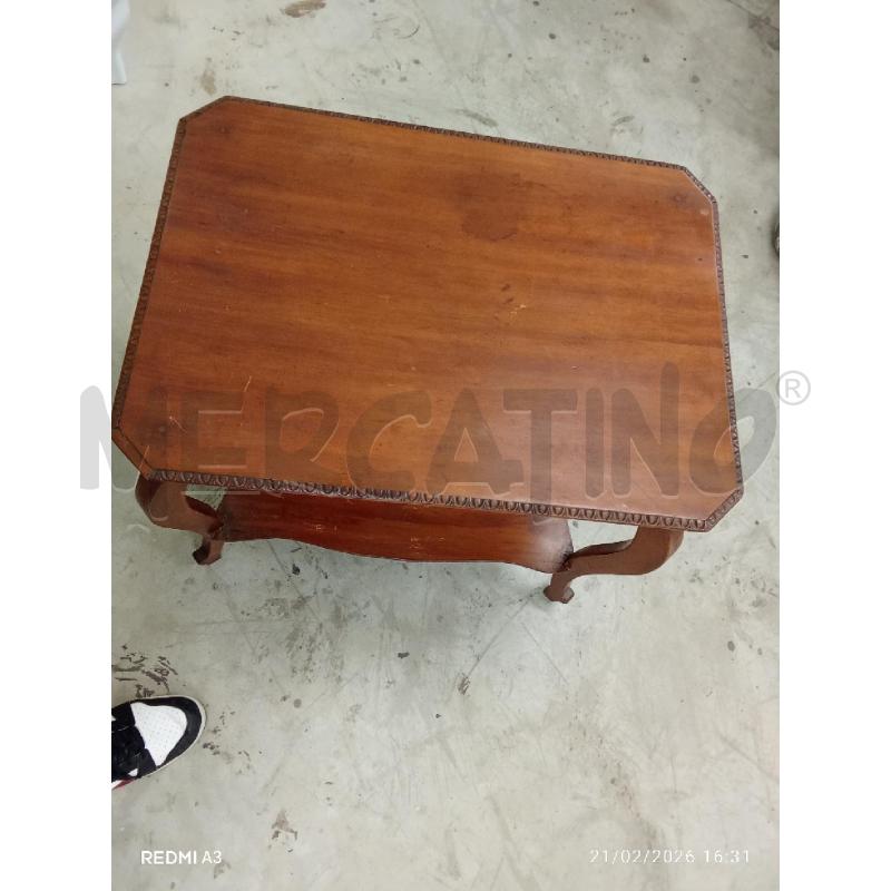 TAVOLINO MOGANO EPOCA LIBERTY  | Mercatino dell'Usato San giorgio del sannio 1