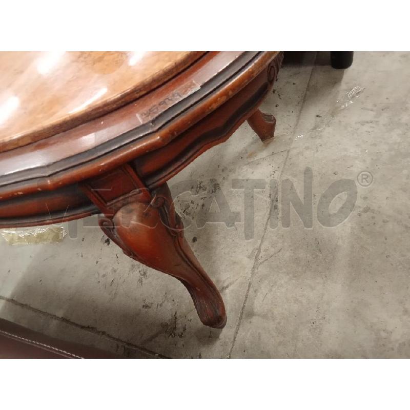 TAVOLINO OVALE LEGNO PIETRA MARMO  | Mercatino dell'Usato San giorgio del sannio 3
