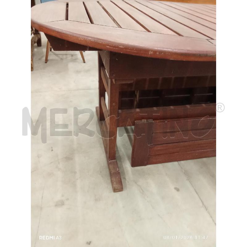 TAVOLO OVALO LEGNO ALLUNGABILE  | Mercatino dell'Usato San giorgio del sannio 4
