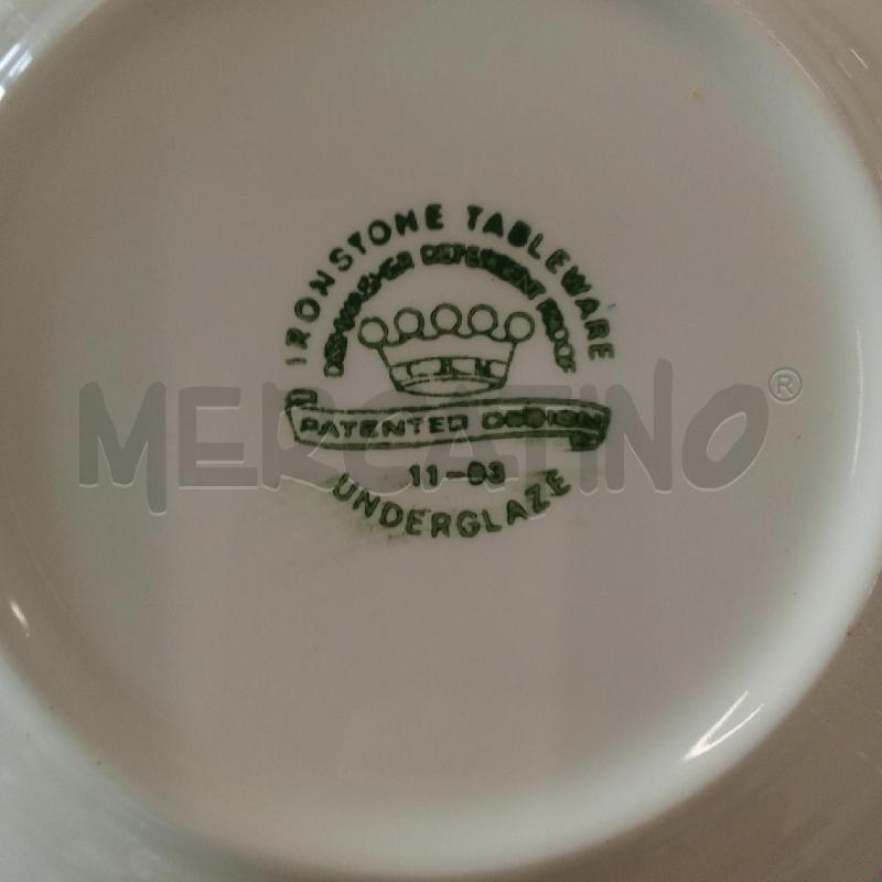 TAZZE PZ. 4 DA THE + PIATTINI DISEGNI VERDI  | Mercatino dell'Usato San giorgio del sannio 5