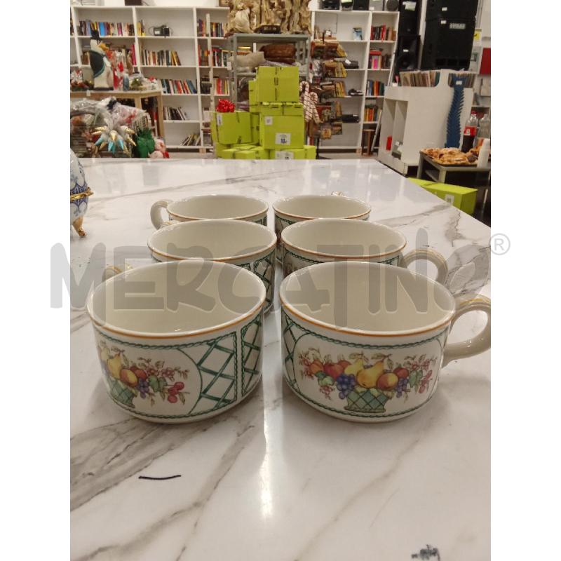 TAZZE PZ. 6 VILLEROY E BOCH BASCHET VITRO POCELLANA | Mercatino dell'Usato San giorgio del sannio 1