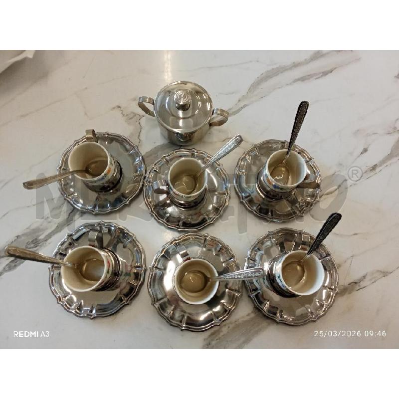 TAZZINE PZ6 CERAMICA BASE METALLO + ZUCCHERIERA  | Mercatino dell'Usato San giorgio del sannio 2