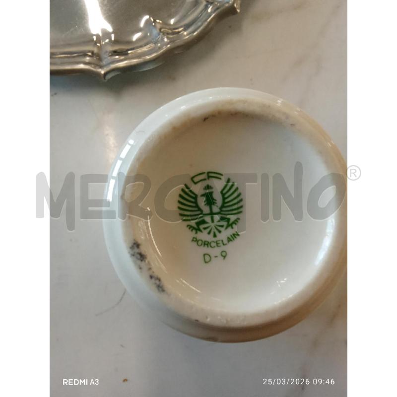 TAZZINE PZ6 CERAMICA BASE METALLO + ZUCCHERIERA  | Mercatino dell'Usato San giorgio del sannio 5