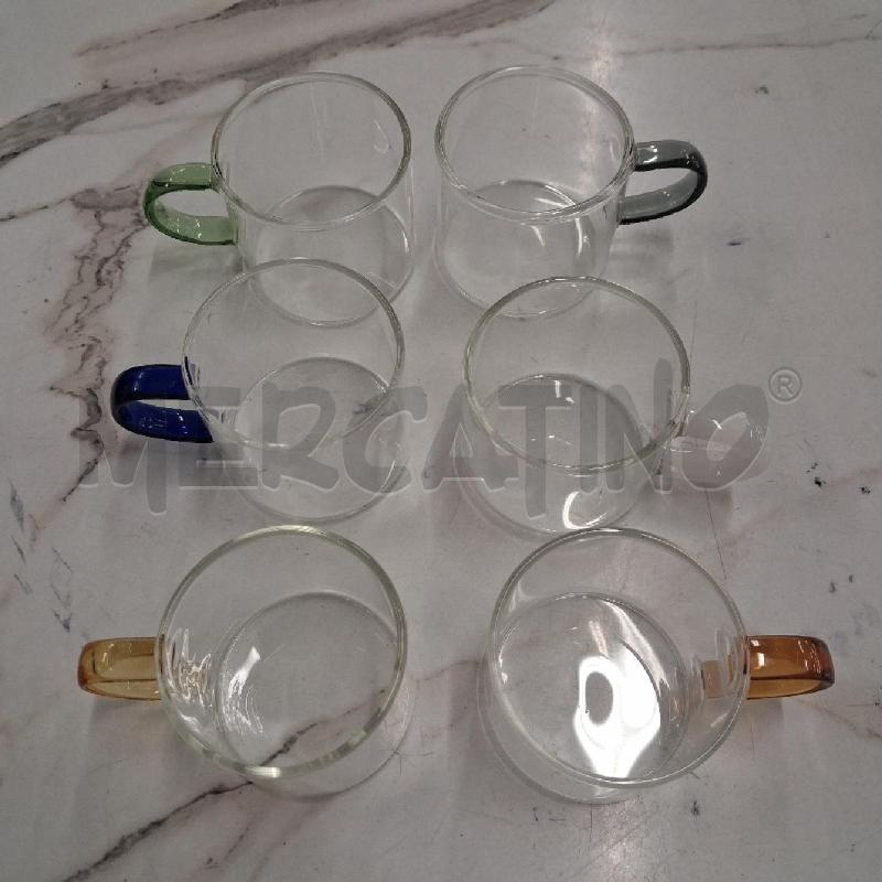 TAZZINE VETRO MANICO COLORATO ISOTERMICHE  | Mercatino dell'Usato San giorgio del sannio 1