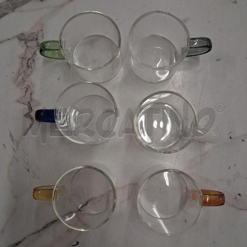 TAZZINE VETRO MANICO COLORATO ISOTERMICHE  | Mercatino dell'Usato San giorgio del sannio 4