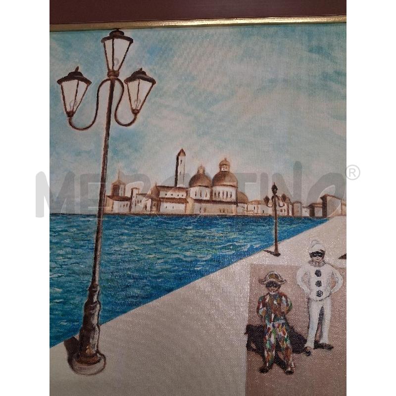 TELA CARNEVALE A VENEZIA PULCINELLA ARLECCHINO  | Mercatino dell'Usato San giorgio del sannio 3