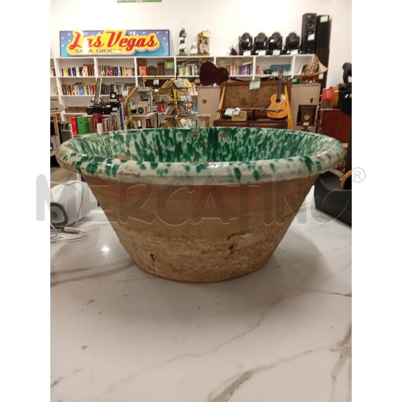 TERRAGLIA SMALTO VERDE BIANCO  | Mercatino dell'Usato San giorgio del sannio 1