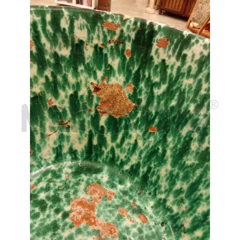 TERRAGLIA SMALTO VERDE BIANCO  | Mercatino dell'Usato San giorgio del sannio 4