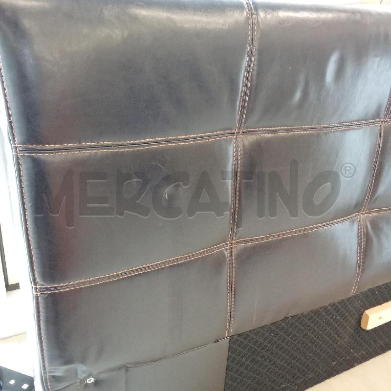 TESTATA LETTO PELLE MARRONE  MATRIMONIALE | Mercatino dell'Usato San giorgio del sannio 3