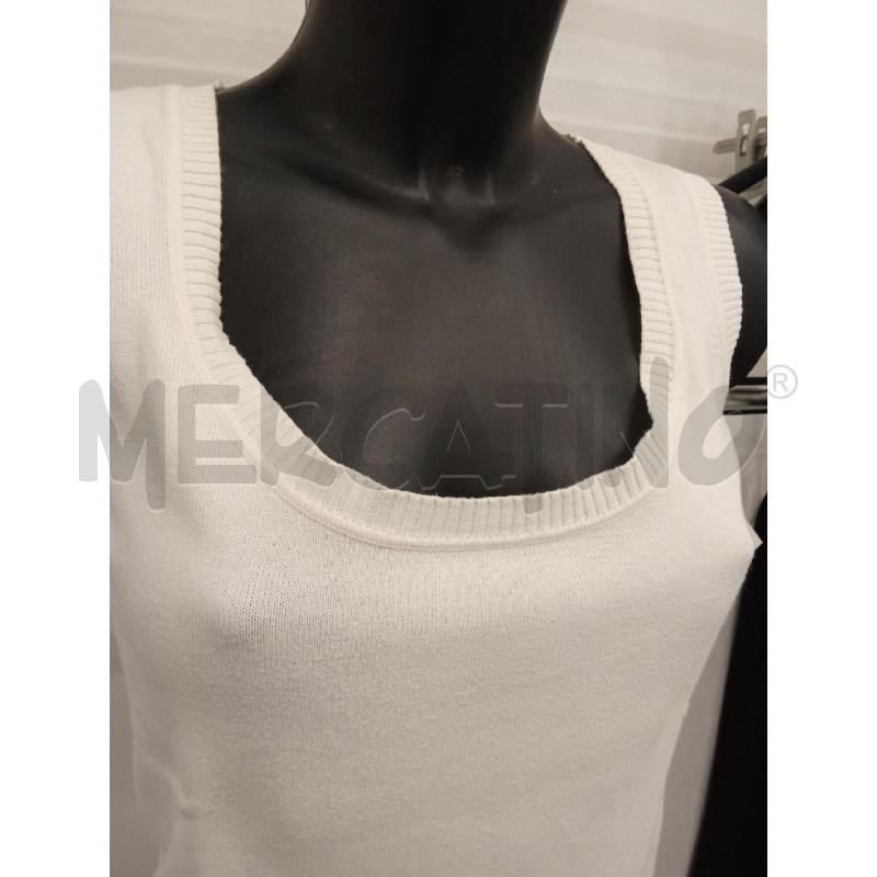 TOP BIANCO CANOTTA MARELLA  | Mercatino dell'Usato San giorgio del sannio 2