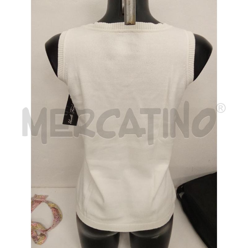 TOP BIANCO CANOTTA MARELLA  | Mercatino dell'Usato San giorgio del sannio 3