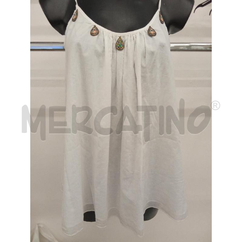 TOP BIANCO CON CIONDOLI AL COLLO DIXIE  | Mercatino dell'Usato San giorgio del sannio 4