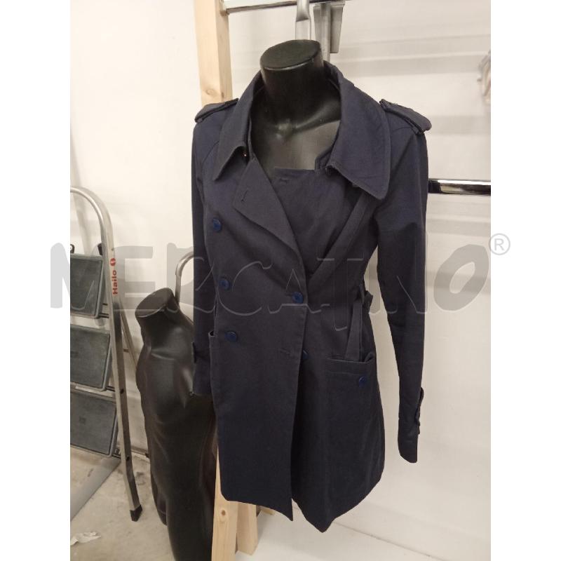 TRENCH DONAN BLU PINKO BOTTONI DOPPIO PETTO | Mercatino dell'Usato San giorgio del sannio 2