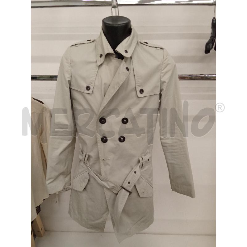 TRENCH DONNA UOMO GRIGIO CHIARO RARE INCOME BOTTONI NERI | Mercatino dell'Usato San giorgio del sannio 1