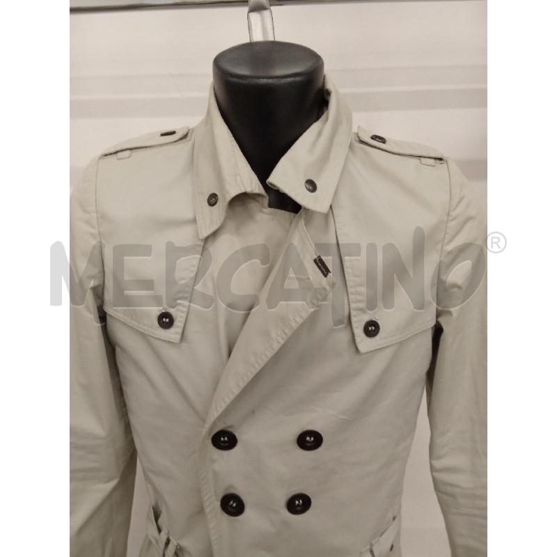 TRENCH DONNA UOMO GRIGIO CHIARO RARE INCOME BOTTONI NERI | Mercatino dell'Usato San giorgio del sannio 2