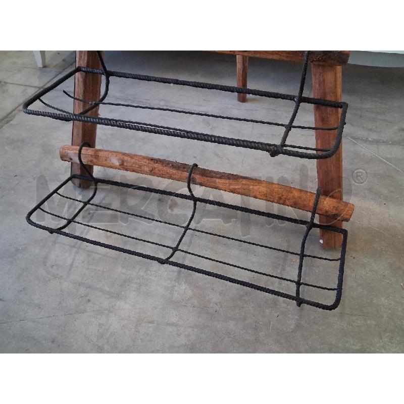 TRESPOLO LEGNO PORTA PIANTA  | Mercatino dell'Usato San giorgio del sannio 3
