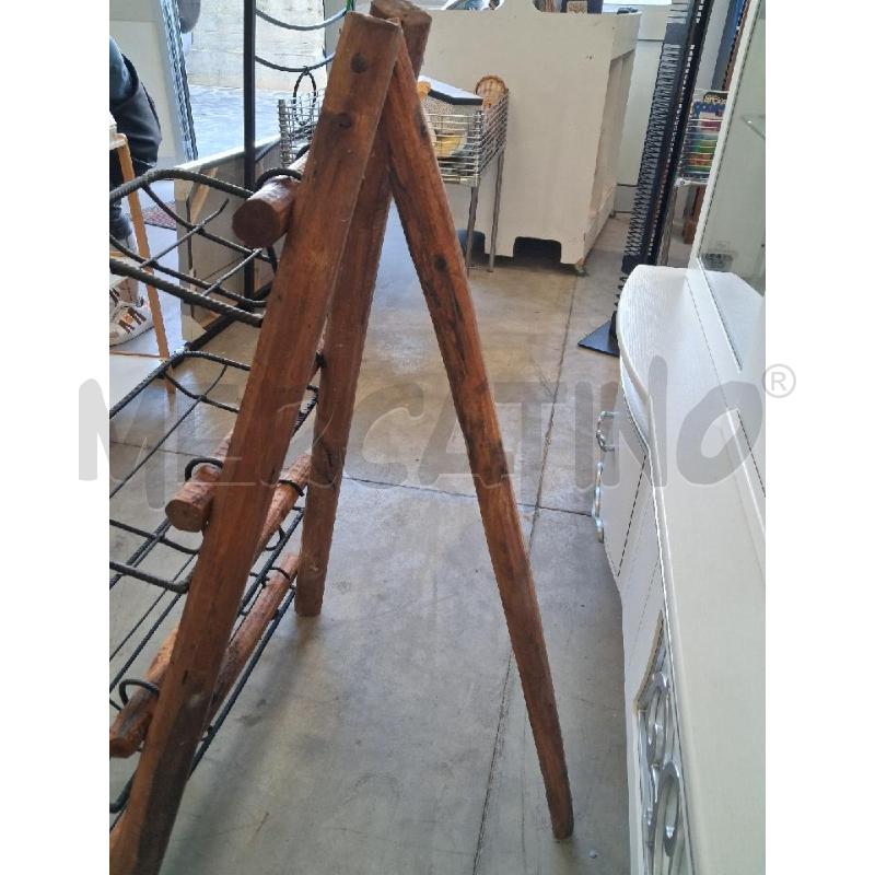 TRESPOLO LEGNO PORTA PIANTA  | Mercatino dell'Usato San giorgio del sannio 4