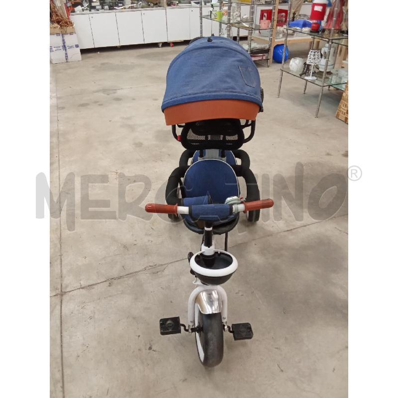 TRICICLO GEMELLARE TANDEM  JEANS INS MARRONI  | Mercatino dell'Usato San giorgio del sannio 2